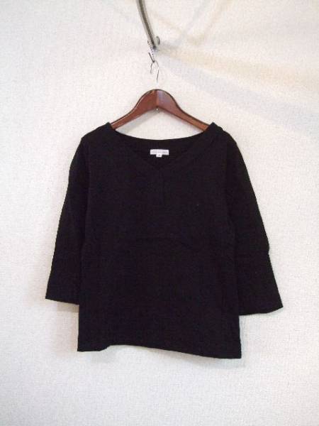 avv黒Vネック7分袖カットソー(USED)61414)拍卖