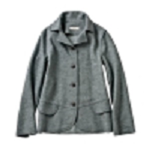 圧縮ウール混テーラードジャケット グレー 4L拍卖