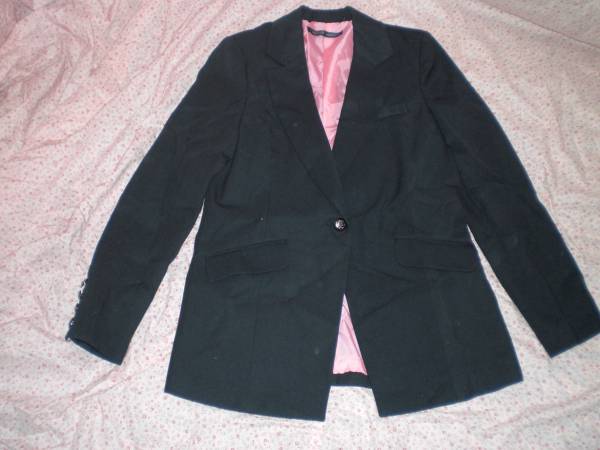 han① 美品☆即買♪CRAZY ANGEL黒JK シルバー1つボタン 袖4つボタン拍卖