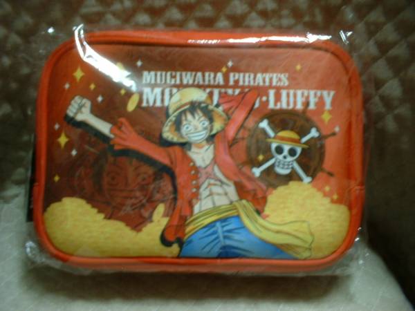★ ワンピース ★ スクエアポーチ ★ L ★ 新品 ★ 即決 ★ 新世界編 ★ 赤 ★拍卖