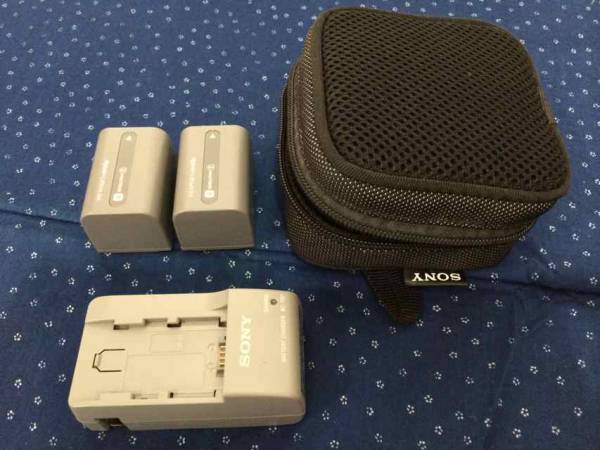 598 SONY バッテリーチャージャー BC-TRPとNP-FP71を2個とケース拍卖