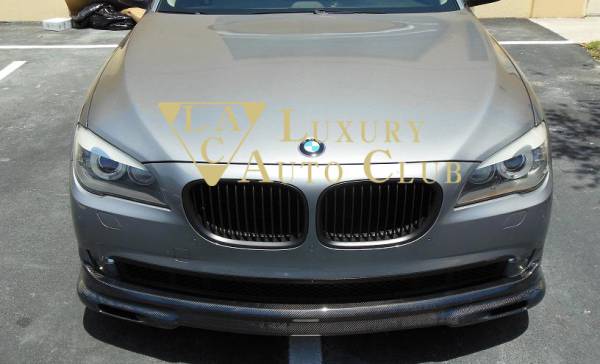 2008-2012 BMW 7シリーズ F01 F02 カーボンフロントスポイラー エアロ リップスポイラ- リアルカ-ボン綾織り 外装カスタム レア拍卖