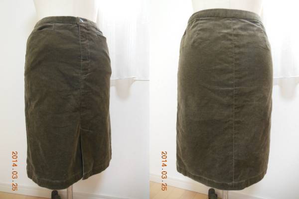 UNIQLO★ストレッチコーデュロイタイトスカート/ひざ丈/W60拍卖