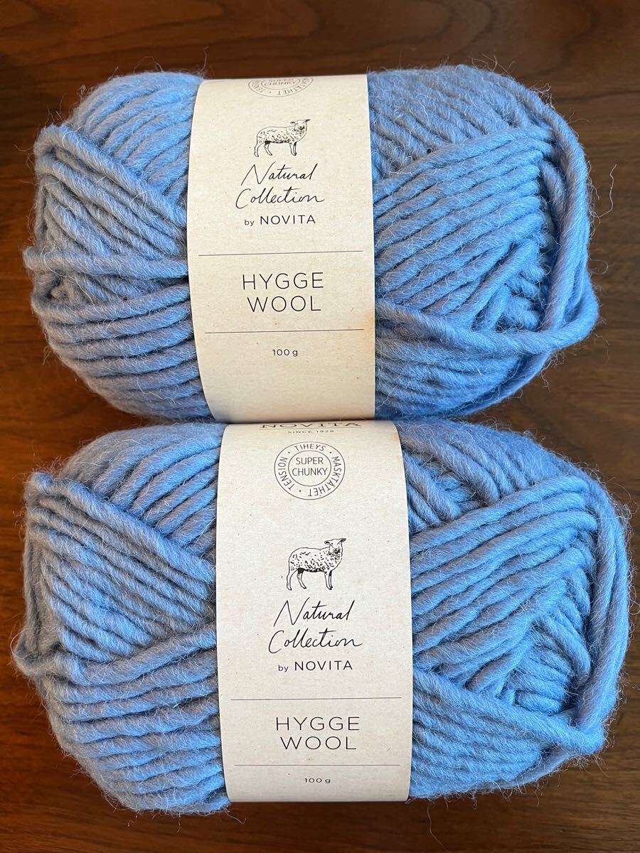 ★NOVITAノヴィタ ノビータ★ HYGGE WOOL★毛糸★ウール羊毛★２玉セット★100g 60m★未使用★編み物★棒針かぎ針★北欧フィンランド★