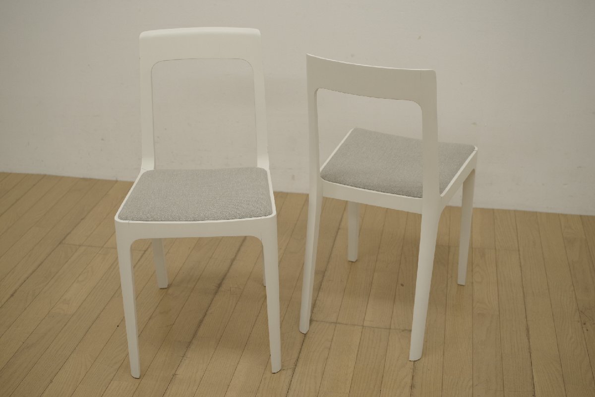展示品 maruni マルニ HIROSHIMA ヒロシマ ダイニングチェア 2脚セット 深澤直人 ビーチ材 ホワイト 椅子 ナチュラル リビング 2脚16万