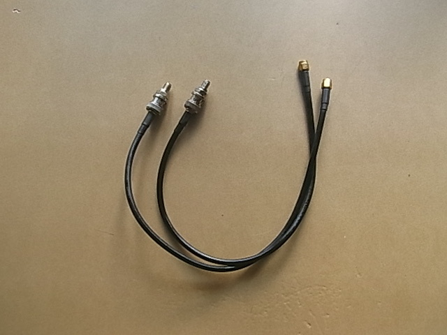 変換ケーブル　min BNCオス→メス　約0.3ｍ　2本セット　送料230円　中古