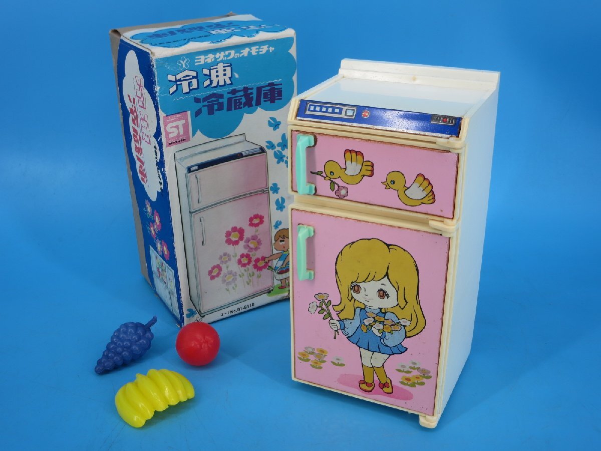 昭和レトロ　ヨネザワ　冷凍　冷蔵庫　ミニチュア　ポップ　ドール　現状品　（琉　RQI67
