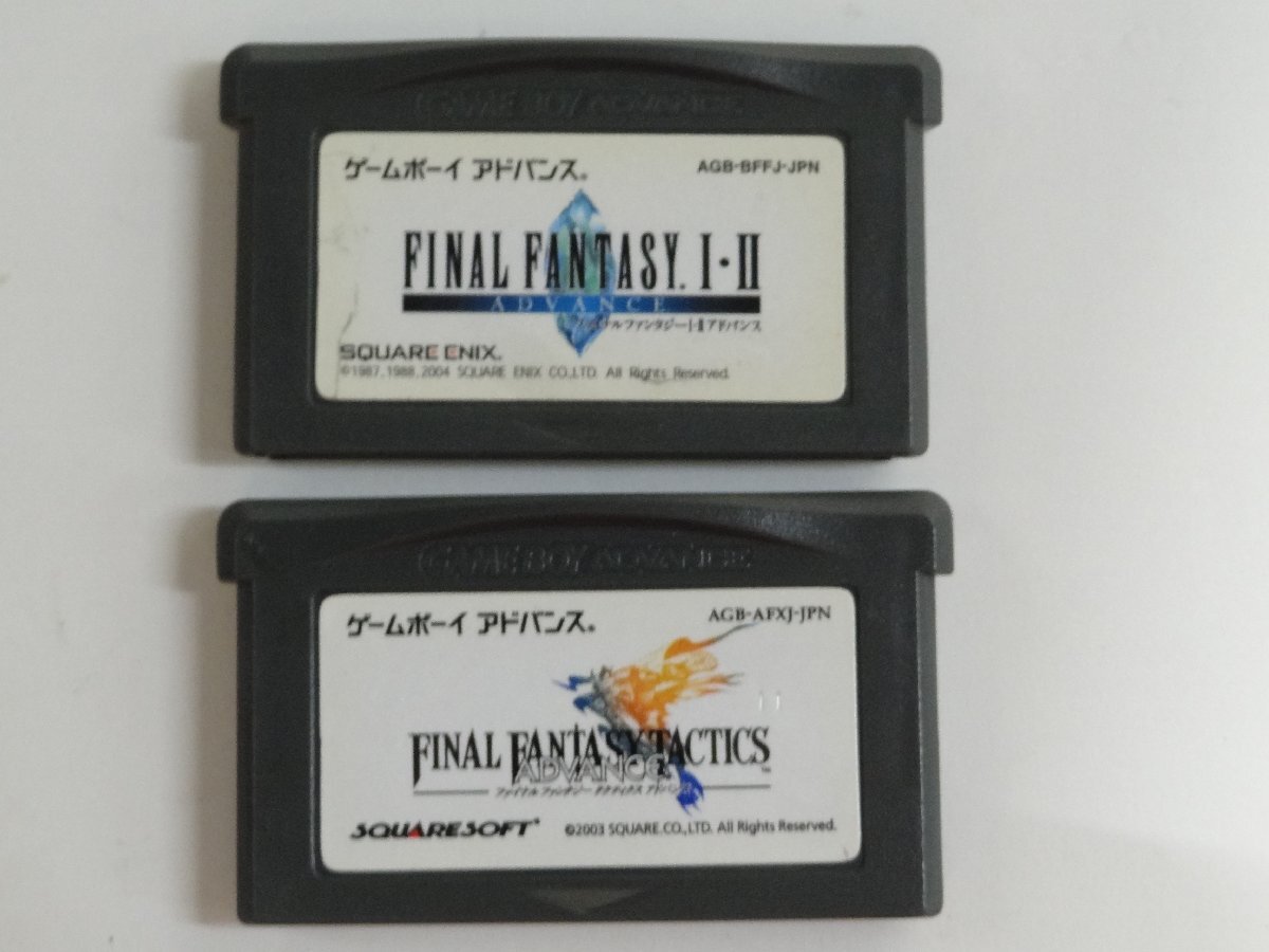 ユ■/Zこ8772　Nintendo GBA ゲームボーイアドバンス // ファイナルファンタジー 1・2、タクティス // ソフトのみ 2本 読込OK 保証無