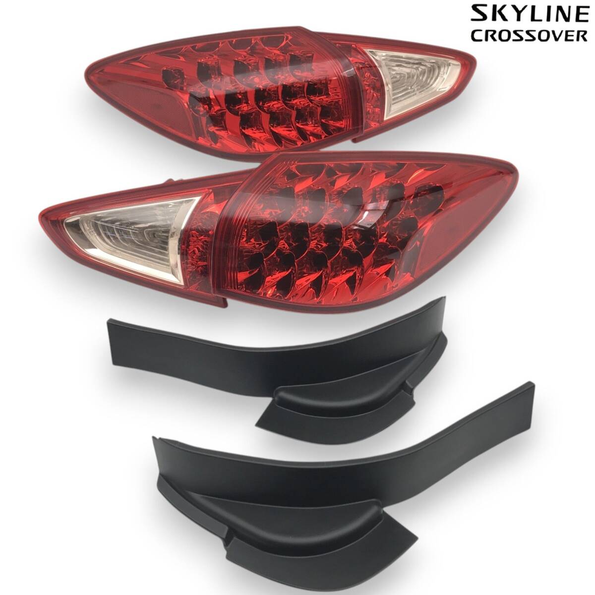 ◆動作OK! 綺麗♪ スカイライン クロスオーバー J50 NJ50 370GT タイプP 純正 テールライト テールレンズ 左右セット 即決◆