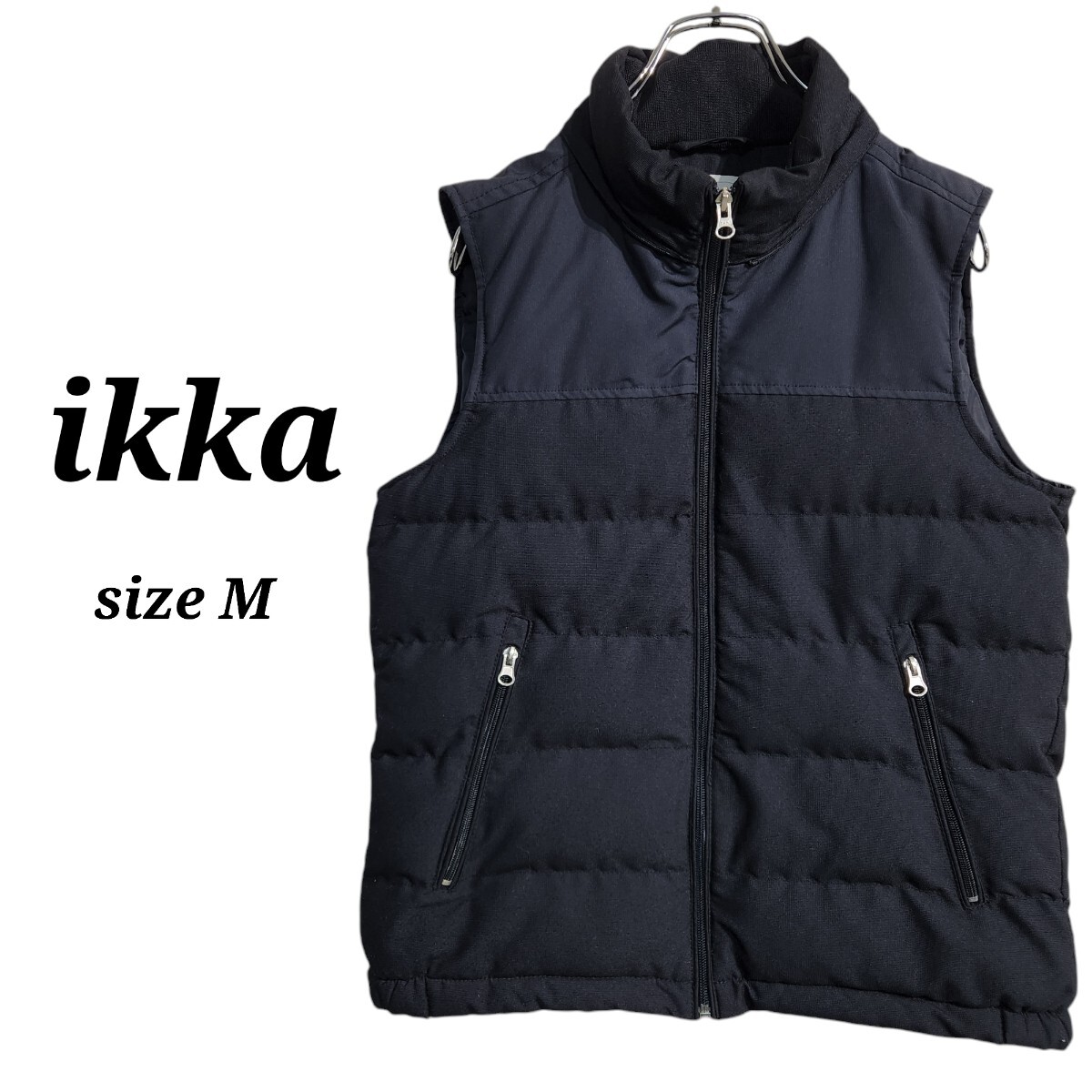 ikka イッカ THE BASIC 中綿ベスト ジレ メンズ M 美品 オーバーサイズ ビッグシルエット 90s