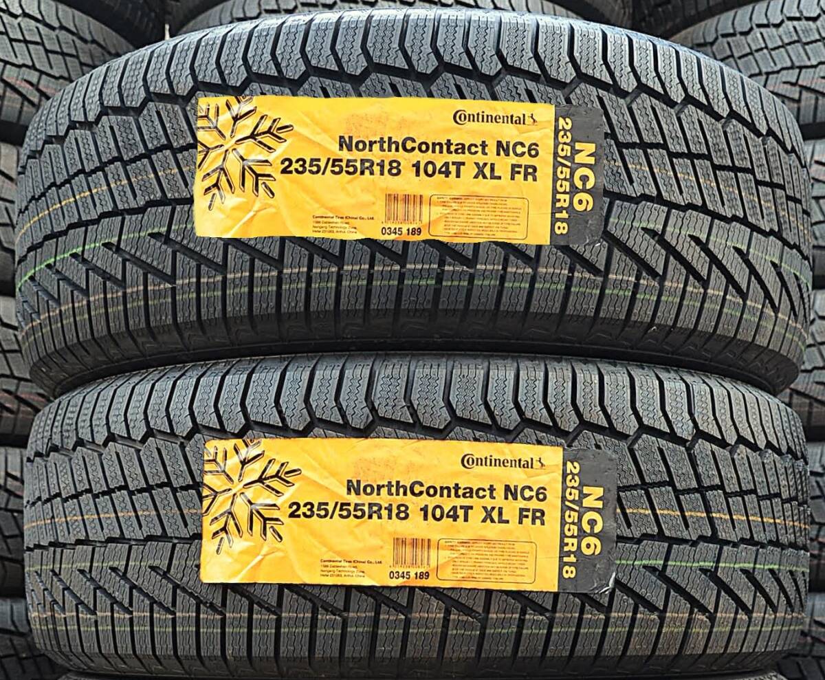 2本セット 235/55R18 104T XL 2023年製造 / コンチネンタル NorthContact NC6 スタッドレス 4本セット / 2本のみ (売り切り)