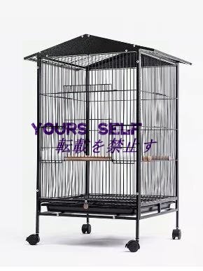 鳥かご 鳥ケージ豪華ケージ 大きい 複数飼い キャスタ-付き インコ オウムケージ オカメ セキセイ ボタン 文鳥 45.5*45.5*86CM (セット1)拍卖