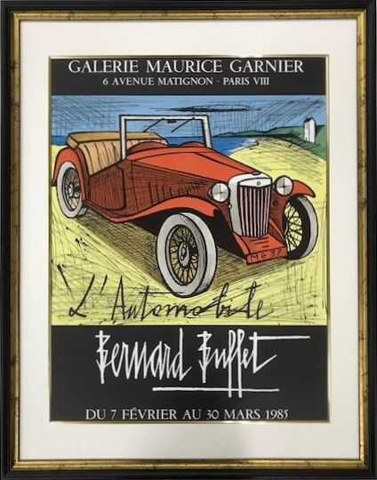 【特価】　 ≪ ベルナール ビュッフェ ≫　 オリジナル リトグラフ【石版画】 　 MG 1937 ROUGE　　 1981年　　 BERNARD　 BUFFET