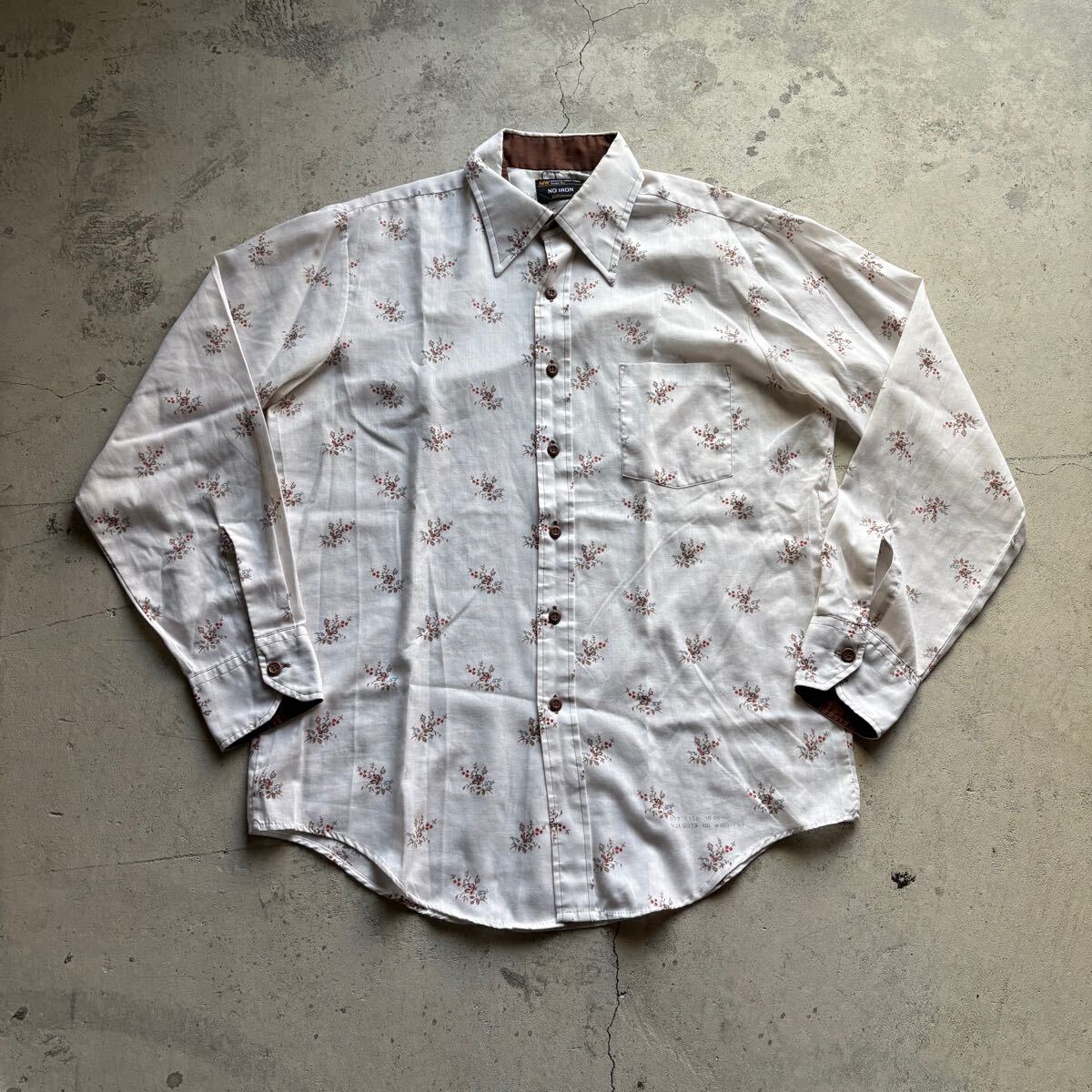 70s JCPenney JCペニービンテージ 総柄 シャツ 長袖　花柄
