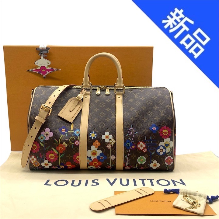 国内正規品 新品 LOUIS VUITTON Takashi Murakami ルイヴィトン 村上隆 モノグラム キーポルバンドリエール 45 ボストン バッグ m13869
