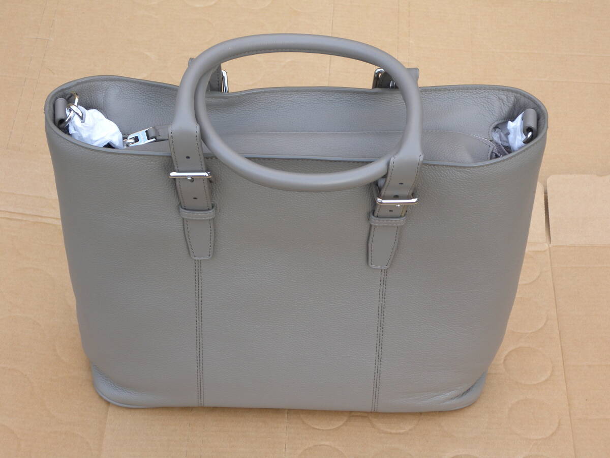 Cole Haan Leather 2Way Bag Tote / Shoulder Glay コールハーン マシューズ ２ウェイ バッグ トート ・ショルダー グレー