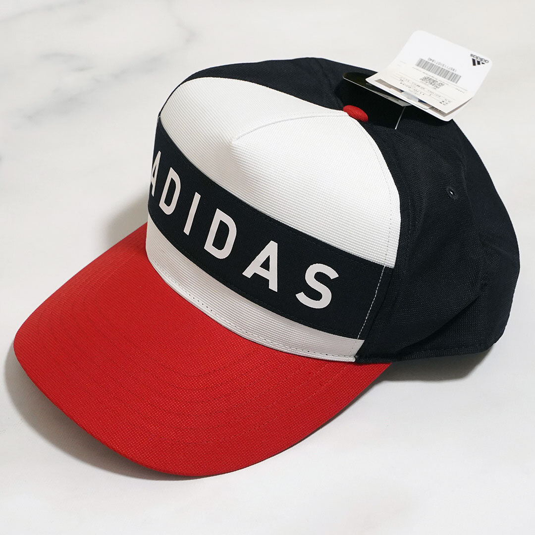 新品・未使用・超希少☆adidas アディダス　ADIDASロゴキャップ　カレッジネイビー　OSFX/62～65cm　アディダス 帽子 キャップ | 送料無料