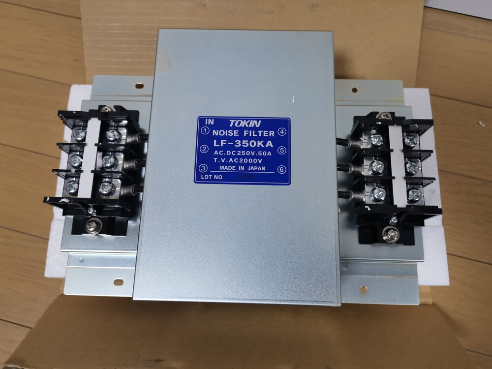 ★未使用★ TOKIN/KEMET LF-350KA ノイズフィルタ 3相/50A 250VAC/VDC 電源ラインフィルタ
