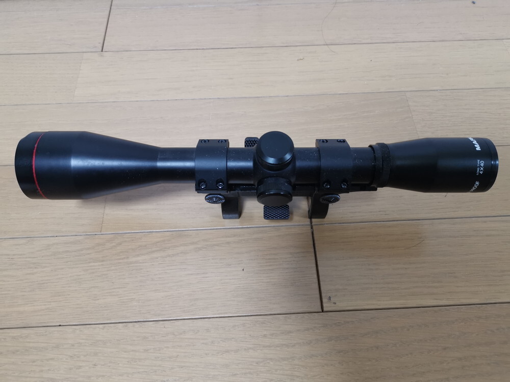 ★現状品 TOKYO MARUI/東京マルイ PRO-SCOPE プロスコープ4x40＋スコープマウント 94131 の2点セット