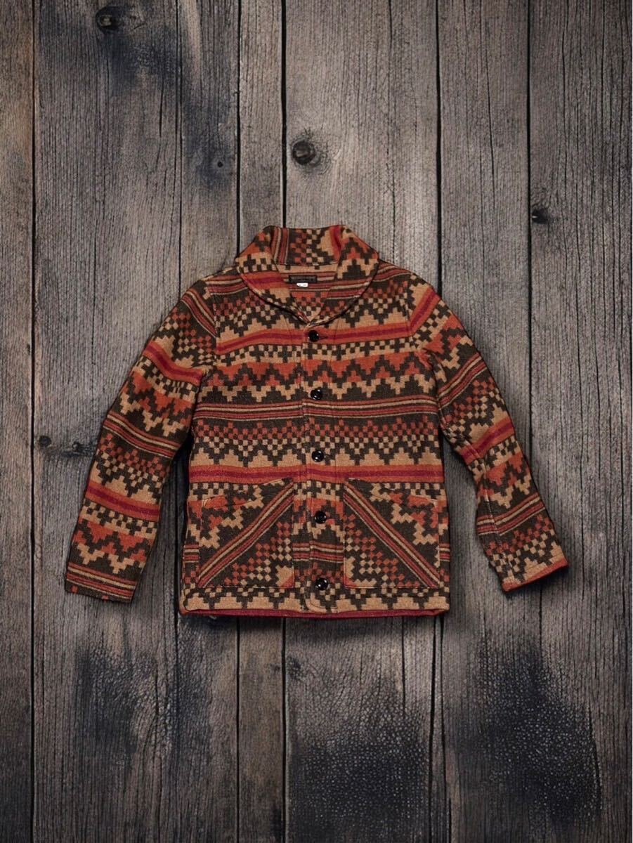 WESTRIDE ウエストライド　ヘチマ　CHIEF RAG JACKET ジャガード　ブランケット ラグジャケット★38サイズ　日本製★