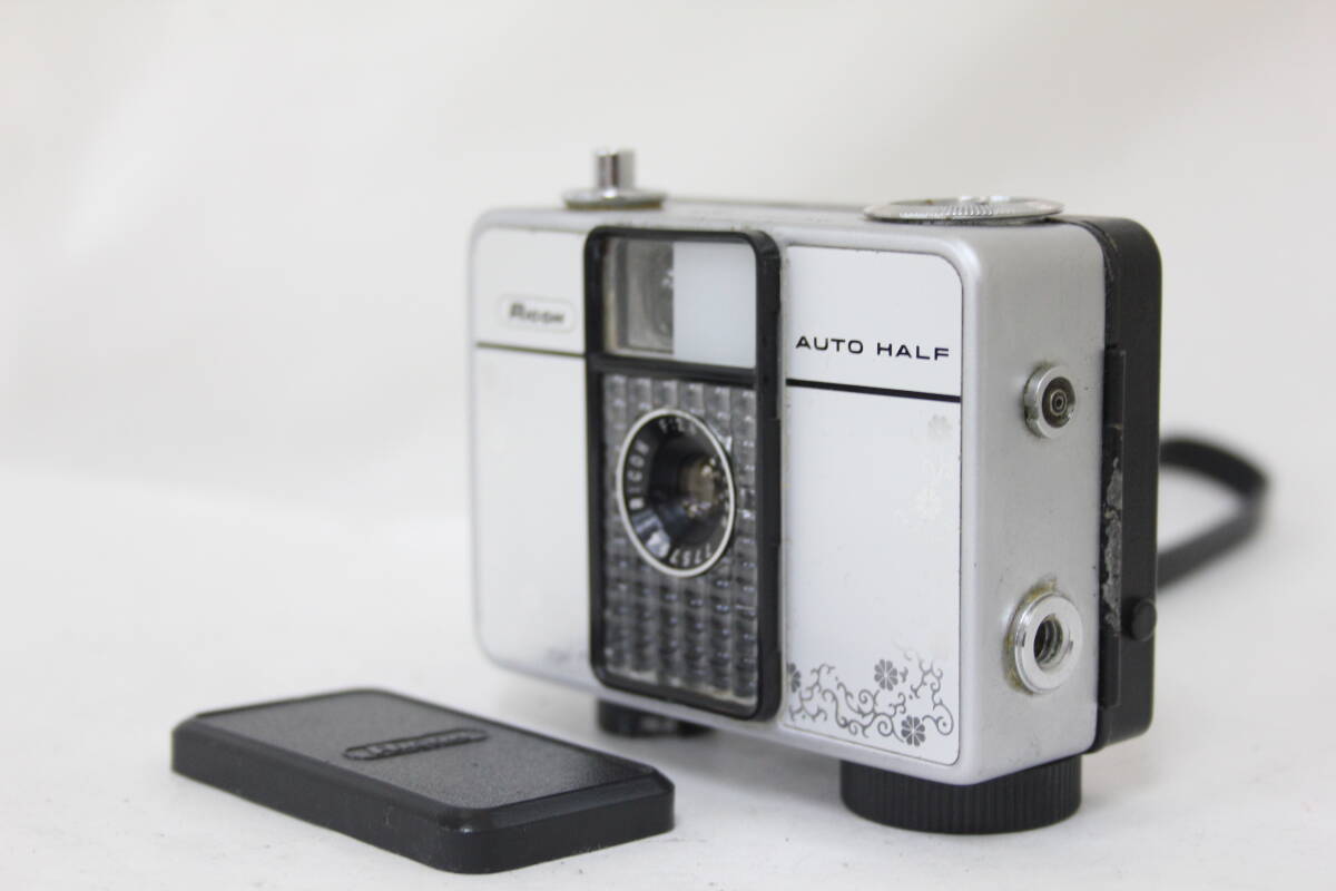 【返品保証】 リコー Ricoh AUTO HALF E 鏡面花柄 25mm F2.8 コンパクトカメラ M2637