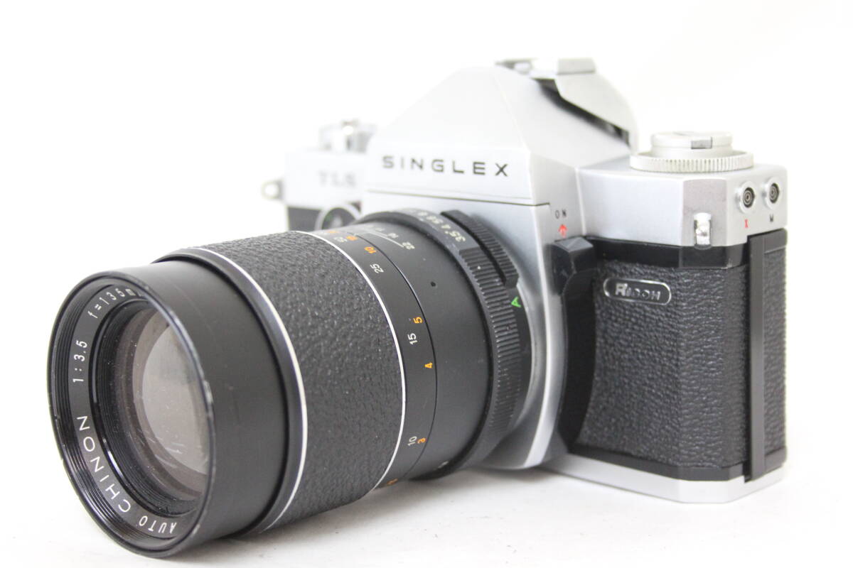 【返品保証】 リコー Ricoh SInglex TLS Auto Chinon 135mm F3.5 M42マウント ボディレンズセット M2640