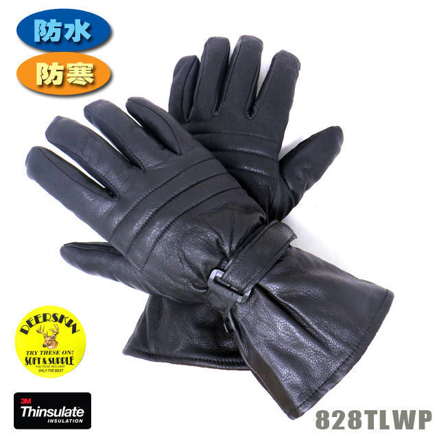 NAPA GLOVE【828TLWP】XLサイズ　鹿革防水ガントレット/シンサレート（冬用） ナパグローブ EXTRA WARM　water proof