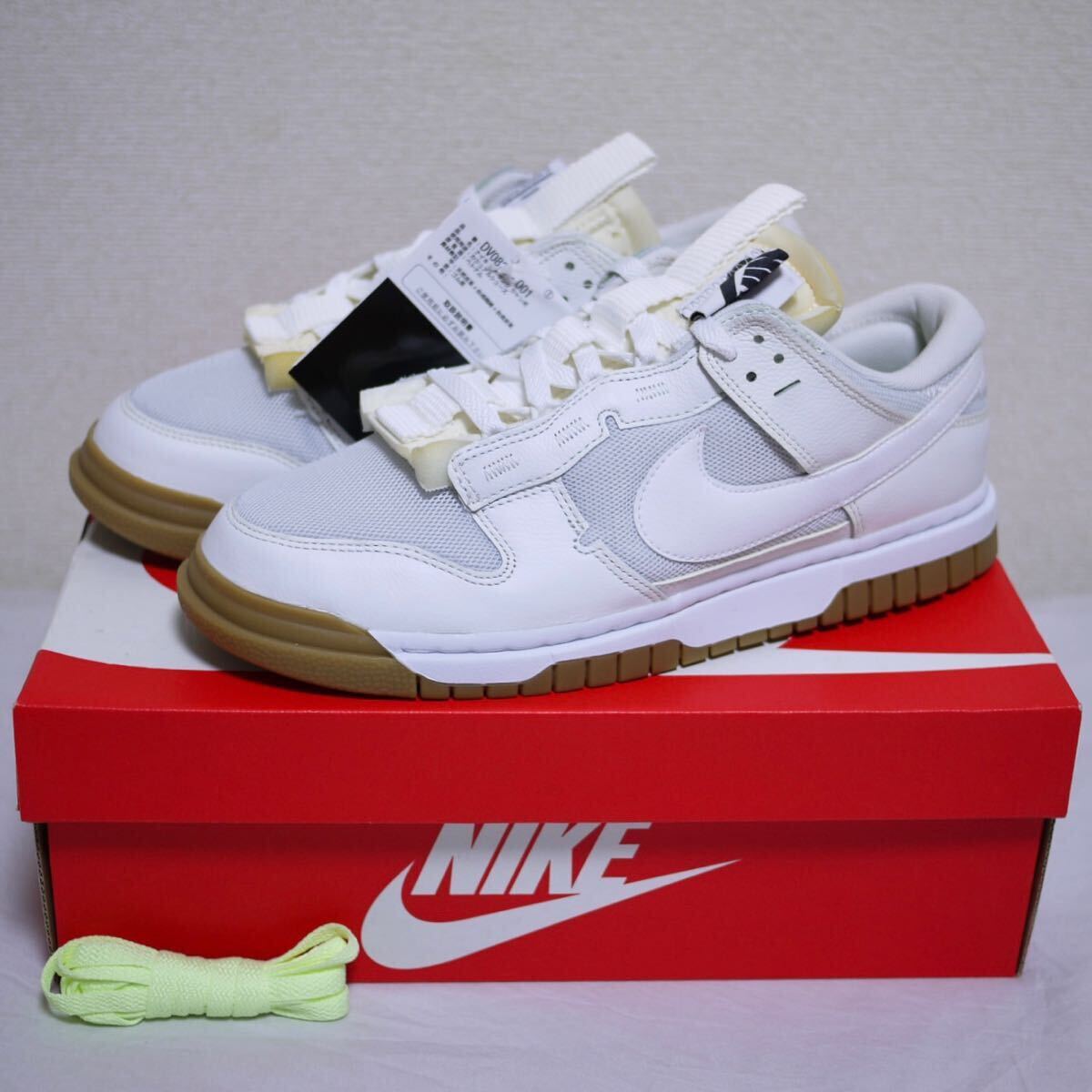 新品 国内正規 NIKE AIR DUNK JUMBO US10 28cm ナイキ エア ダンク ジャンボ REMASTERED WHITE GUM ガムソール DV0821-001