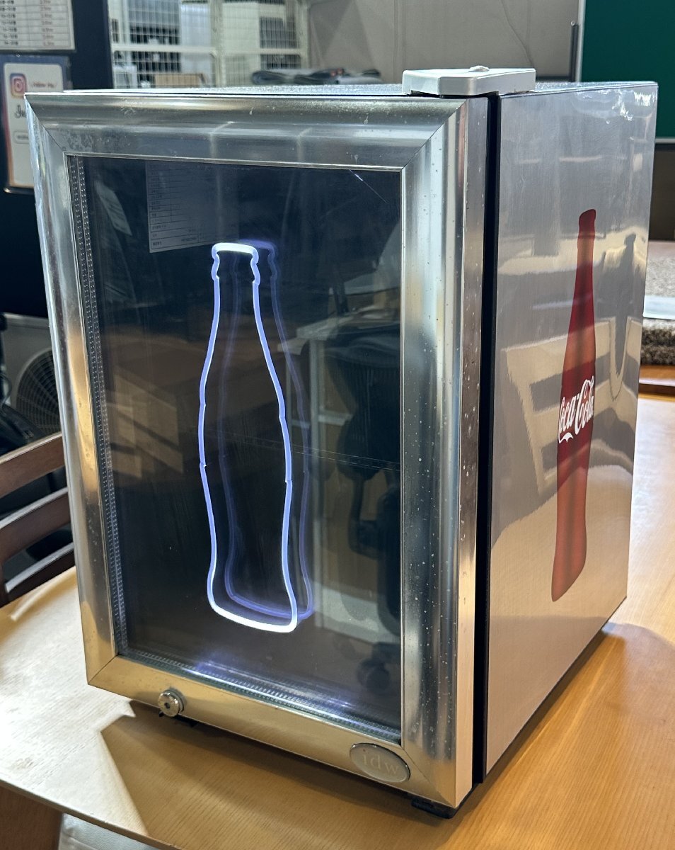 used 2016 動作品 idw GS-1.5 カウンタートップクーラー CocaCola コカ・コーラ 卓上冷蔵ショーケース ビバレッジクーラー ネオン店舗什器