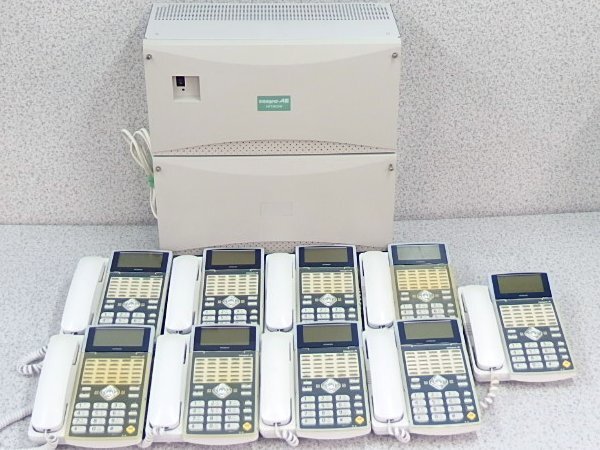 ■β HITACHI/日立 主装置＋電話機セット integraI　A ET-108iAⅢボタン主装置＋ET-30iA-SD2：30ボタン 標準電話機(白)9台【0109-02】