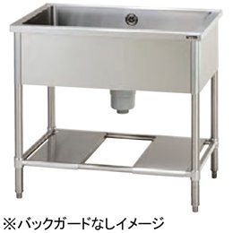 【送料別途】タニコー/一槽シンク（バックガードなし）/TRE-1S-90ANB W900mm D750mm H850mm