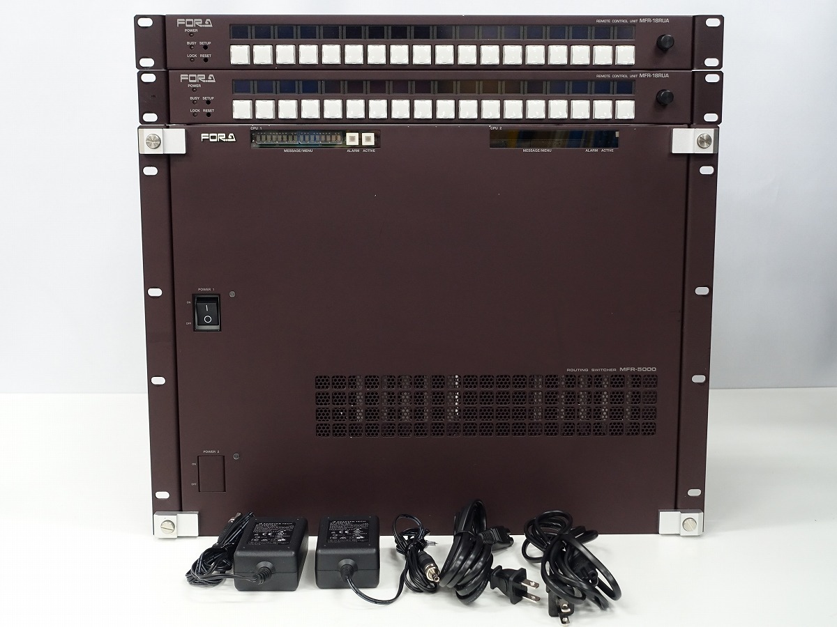 FOR.A / 朋栄 MFR-5000 マルチフォーマットルーティングスイッチャー MFR-18RUA 2台付き ジャンク *417864
