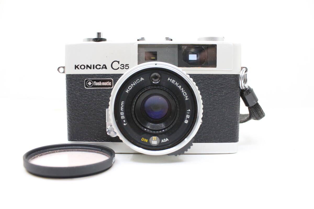 ★良品★KONICA コニカ C35 Flashmatic 38mm F2.8 人気の単集点式搭載! 動作品！OK7248