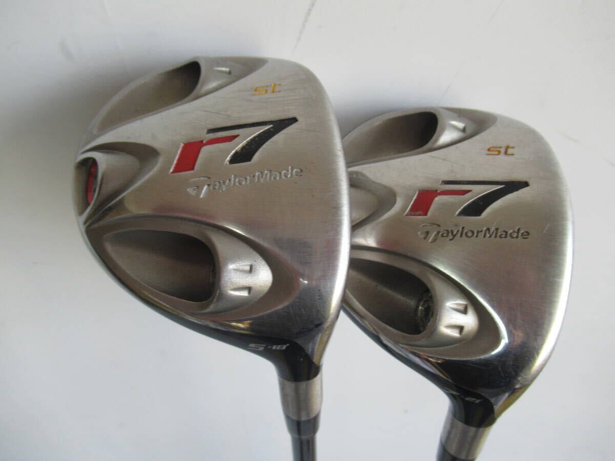 ★TaylorMade テーラーメイド r7 ST フェアウエイウッド 5W 7W 18° 21° 純正カーボンシャフト R K819★レア★激安★中古★　★