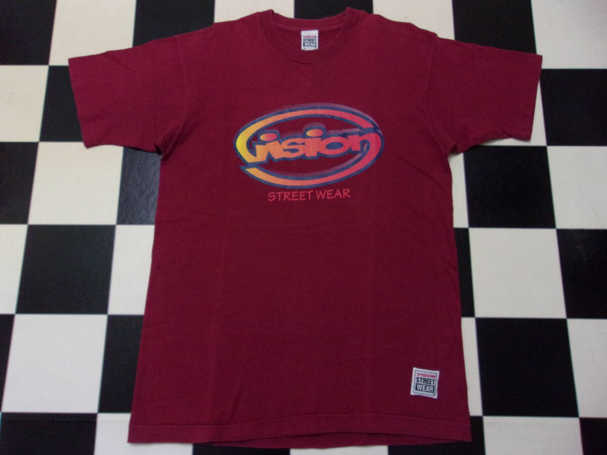 90s VISION STREET WEAR Tシャツ L 90年代 USA製 オールド ビジョンストリートウエア 古着 vintage old skate santa cruz dog town powell