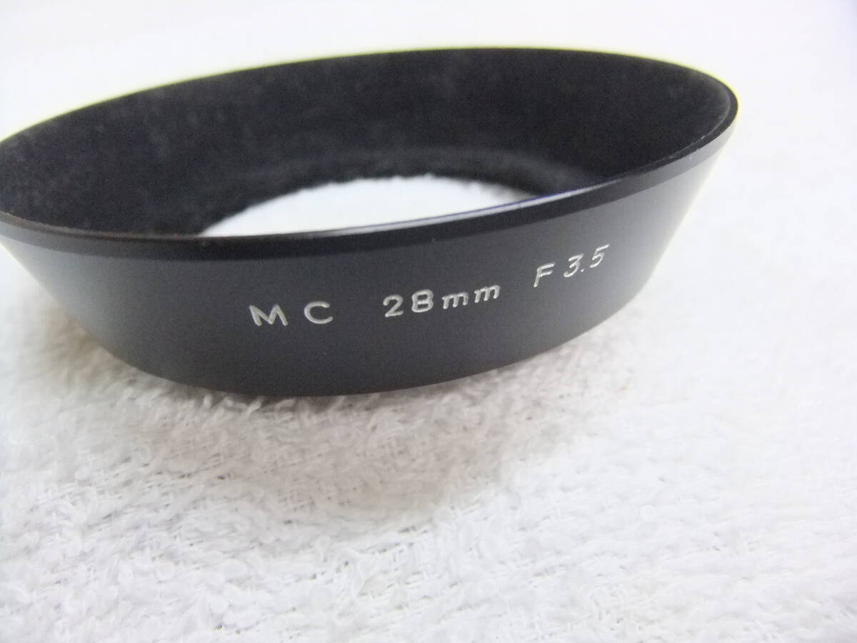 純正 MINOLTA ミノルタ MC 28mm F3.5 メタル フード 送料260円