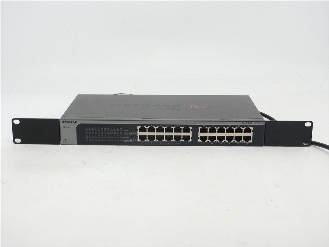 中古　NETGEAR ラックマウント型 アンマネージプラス スイッチングハブ JGS524E ギガビット 24ポート　ACアダプター付き　送料無料