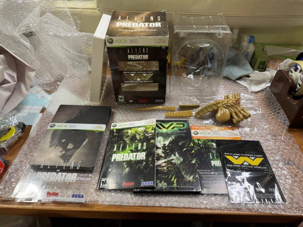 XBOX360 Aliens VS Predator 北米限定版 フィギア尻尾割あり 完品 動作確認済 エイリアン VS プレデーター 海外版 輸入版 送料無料 同梱可