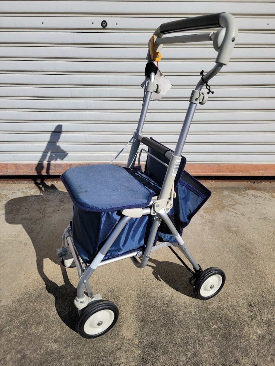 ★美品★ コンパクトシルバーカー 手押し車 ウィズワン ライトミニ2 酸素搭載可能