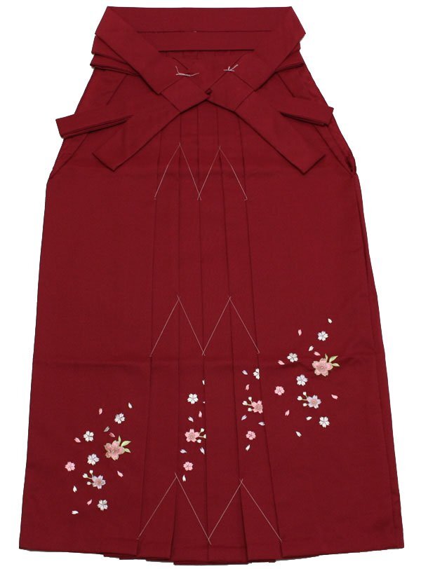 [京の舞姿]女性袴刺繍入り単品Ｓサイズえんじ