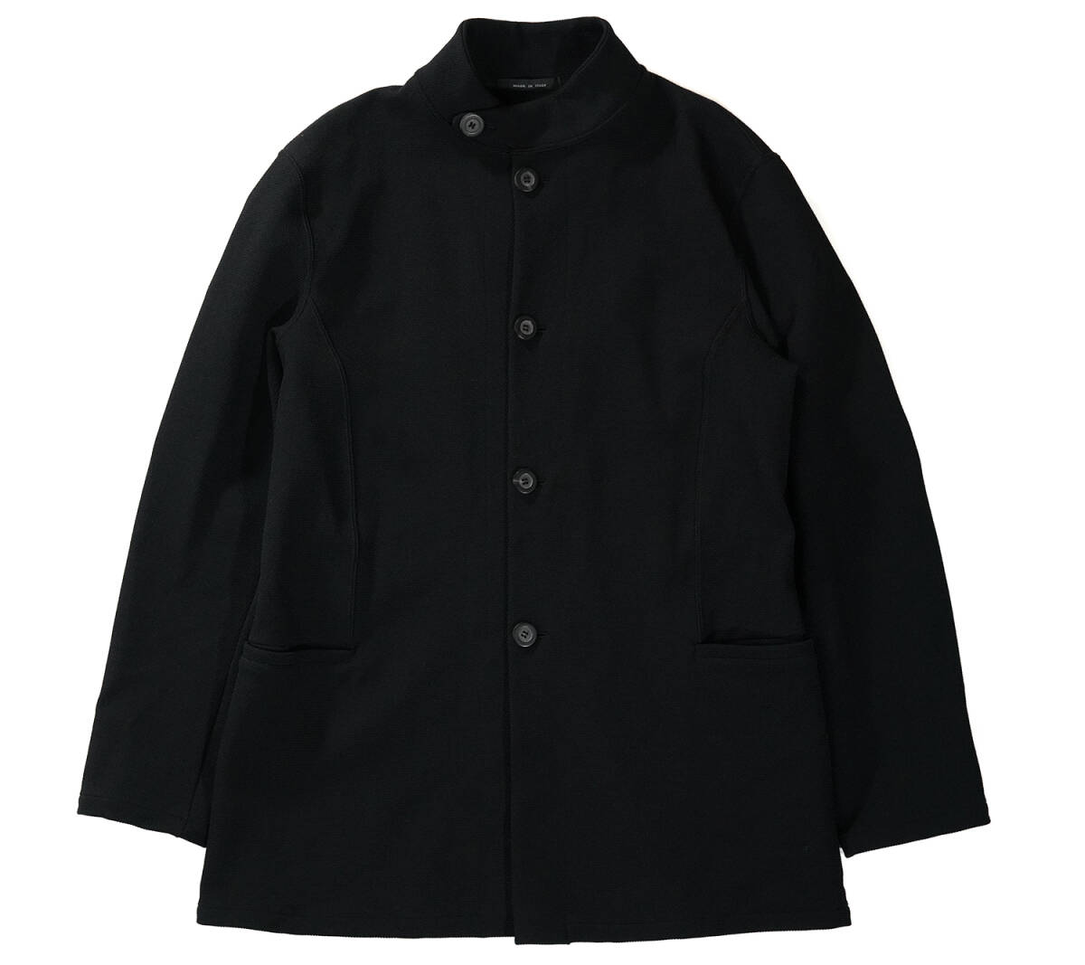 「 イタリア製 00s 2004 EMPORIO ARMANI オフィサーカラー スタンドカラー ジャケット 」エンポリオアルマーニ 54サイズ ブラック メンズ