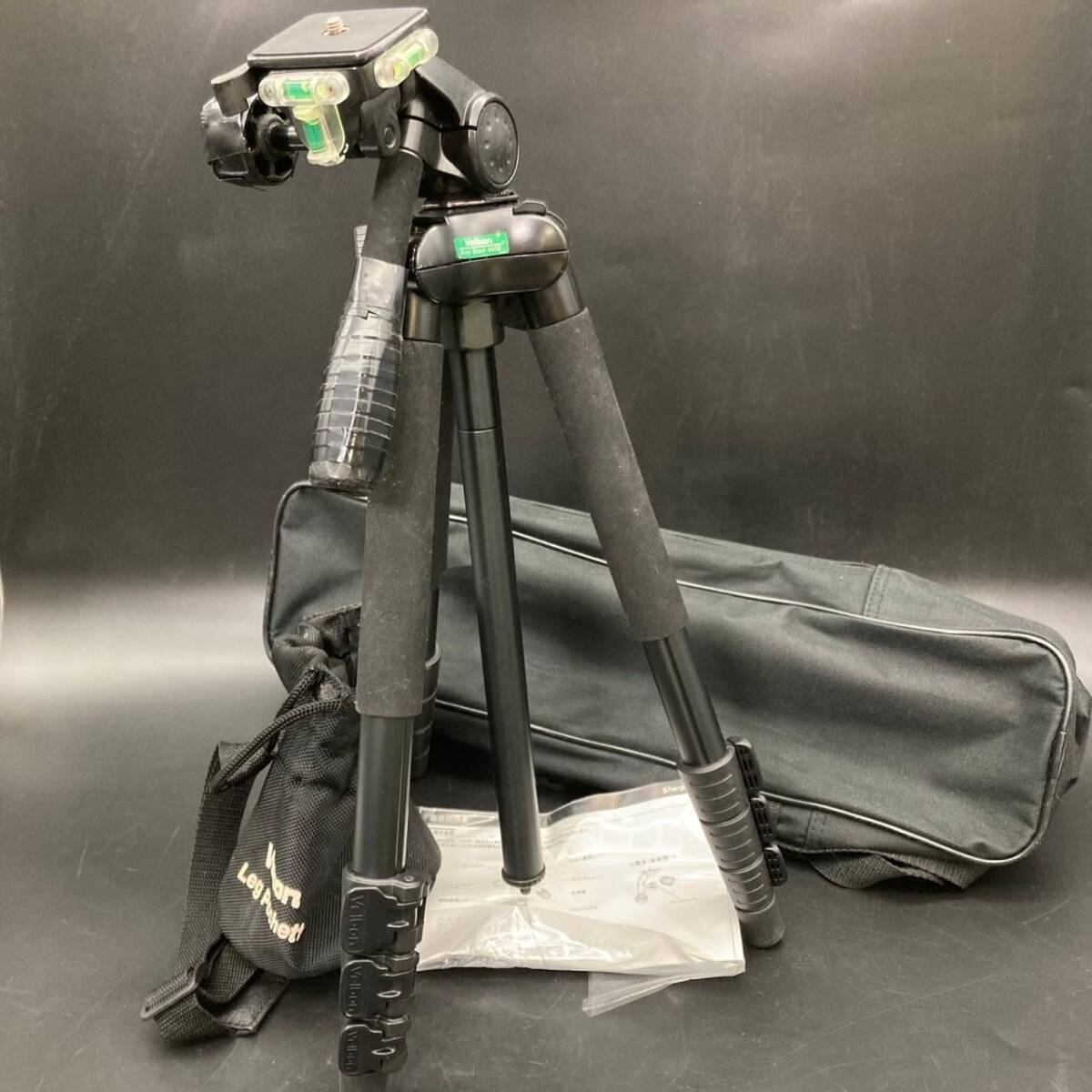 SW0120-14-4 Velbon ベルボン 三脚 ブラック 445B カメラアクセサリー ケース付属 収納時 全長49cm 100サイズ