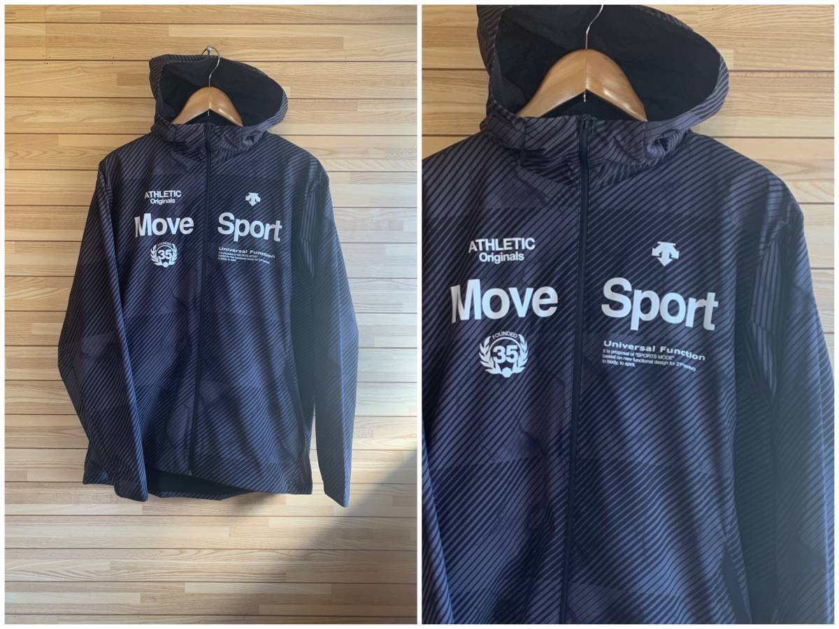#セール★大きいサイズ XO 3L★未使用★DESCENTE デサント MOVE SPORT ムーブスポーツ 光発熱+5℃ 保温 ジップ パーカー★ブラック 黒