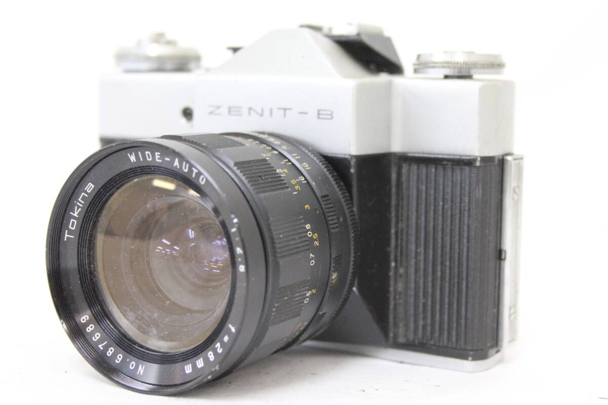 【返品保証】 ゼニット Zenit-B Tokina Wide-Auto 28mm F2.8 M42マウント ボディレンズセット M2688