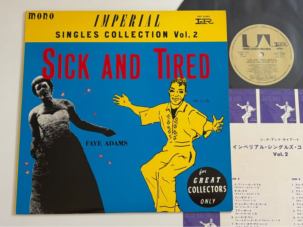 インペリアルVA/ IMPERIAL SINGLES COLLECTION Vol.2 SICK AND TIRED 日本盤LP GXF2082 80年盤 Bobby Mitchell,Smiley Lewis,Faye Adams,