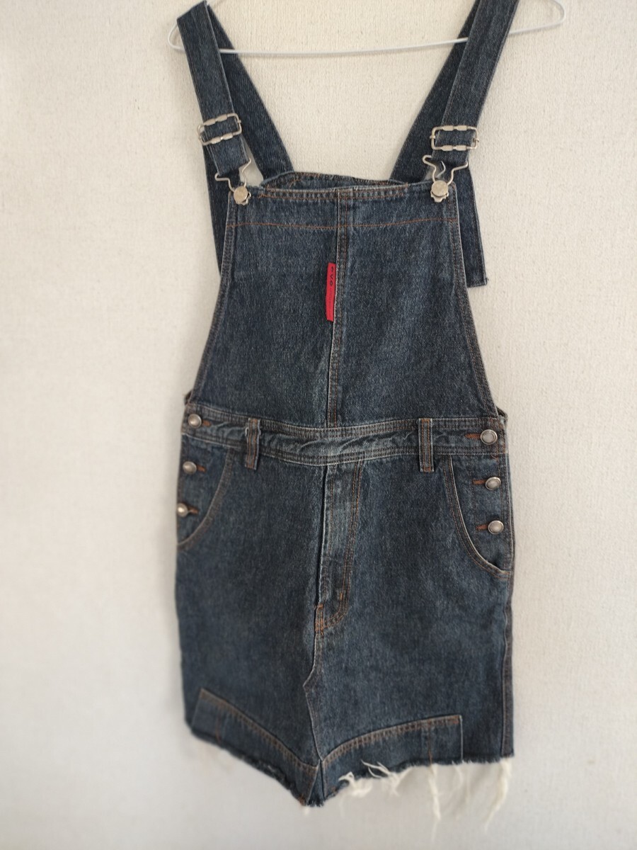 【美品】e.v.e jeans★デニム　オーバーオールミニスカート★