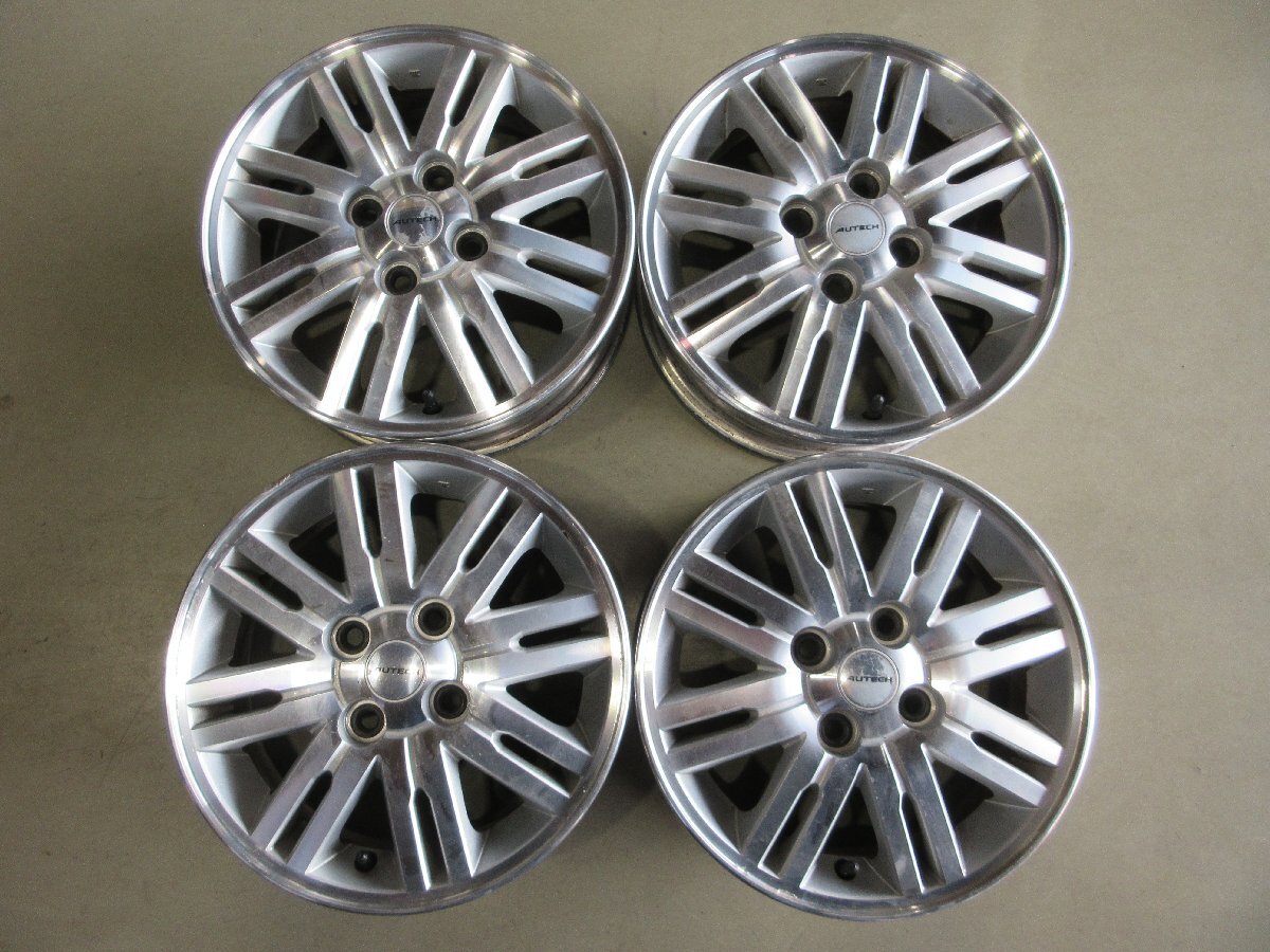 (R07/01/23) ■14インチ アルミホイール / 日産純正 オーテック AUTECH / 14Ｘ4.5J+46 / 4Ｈ PCD100 /４本 / 中古