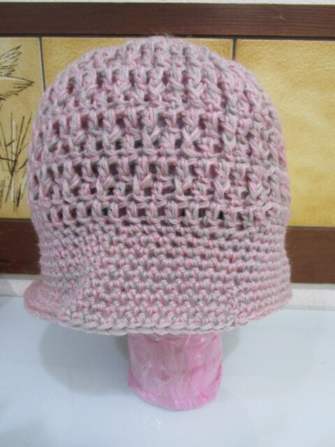 ニット帽 ハンドメイド バケットハット 手編み 帽子 手作り 秋 冬 防寒 ニット 毛糸 編み物 5