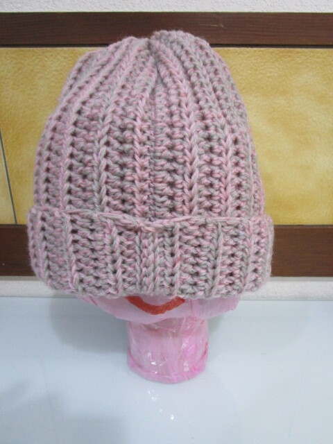 ニット帽 ハンドメイド 手編み 帽子 手作り 秋 冬 防寒 毛糸 ニット 毛糸の帽子 ビーニー 手編みニット帽 6