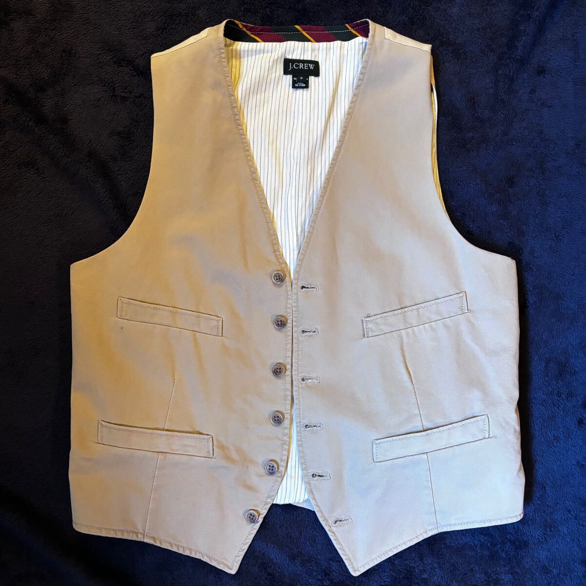 J.CREW ジェイクルー ベスト Mサイズ カーキ色 VEST ヴィンテージ　ビンテージ